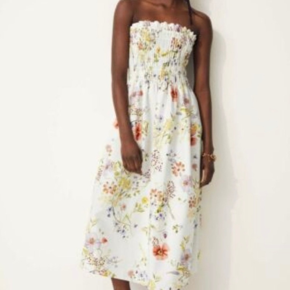 H&M Wildflower Collection Smocked Bandeau dress NWT